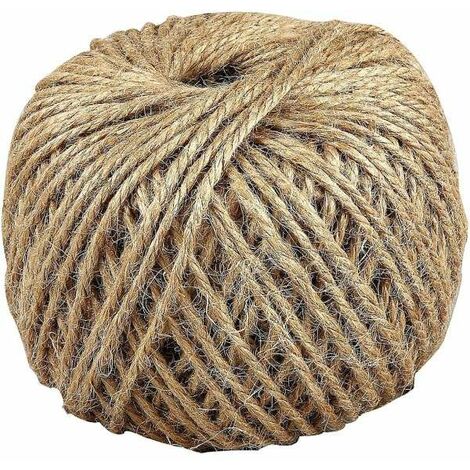 Cyclingcolors – Ficelle de chanvre 100m – Résistante à l'usure – Diamètre 1,5mm – Corde pour travaux de jardinage et bricolage