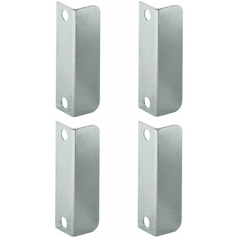 Cyclingcolors – Lot de 4 gâches équerres à visser 40x13x12mm – Acier pour fixation durable – Pour serrures et verrous – Installation solide