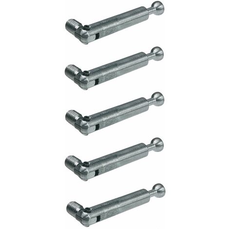 Cyclingcolors – Goujons de raccordement à onglet M6 articulés – Acier galvanisé – Lot de 5 – Fixation solide pour meubles et structures en bois