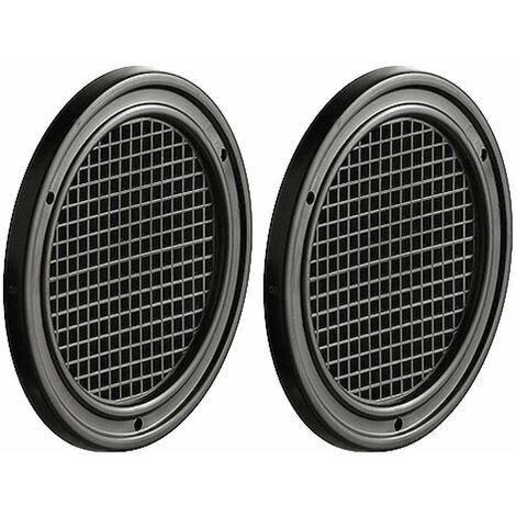 Cyclingcolors – Lot de 2 grilles d'aération rondes 60mm – Plastique Delrin marron – Installation encastrée – Circulation d'air optimisée