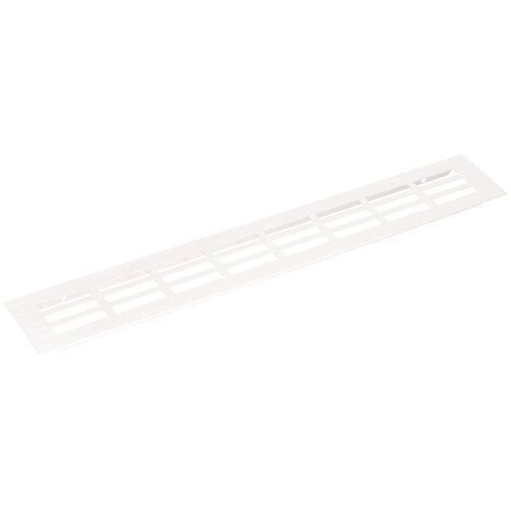 Cyclingcolors – Grille de ventilation rectangulaire 250 x 60mm en aluminium blanc – Grille perforée pour aération intérieure et extérieure – Installation facile