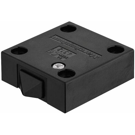 Cyclingcolors – Interrupteur contacteur de porte à encastrer 2A 230V – S'active à l'ouverture – Pour éclairage automatique dans placards – Plastique noir