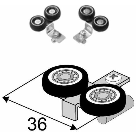 Cyclingcolors – Jeu de galets supérieurs 10mm pour porte coulissante en verre – Configuration symétrique gauche et droite – Installation rapide et fluide