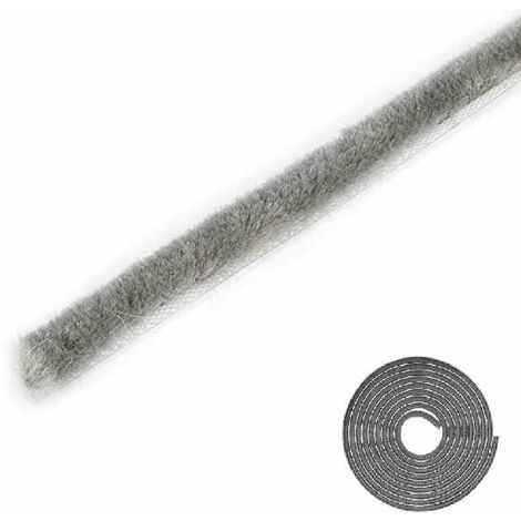 Cyclingcolors – Joint brosse coulissant anti-poussière 4,8mm x 4mm x 5m – Non adhésif pour fenêtres et portes – Isolation efficace verre et meuble
