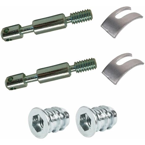 Cyclingcolors – Kit complet 2x goujons d'assemblage 6mm x 56mm – 2 manchons à visser M6x13 en acier – 2 étriers 38mm pour assemblage meuble