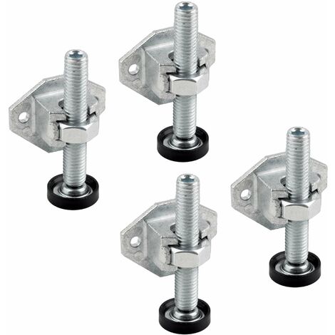 Cyclingcolors – Kit de ferrures d'assemblage 4x pour pieds de table et meubles – Longueur 44mm – Écrous et vérins M10 inclus – Fixation robuste