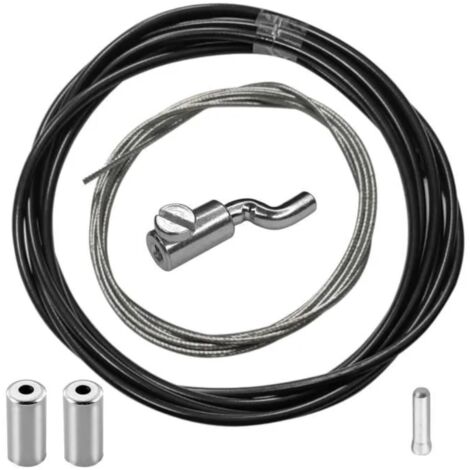 Cyclingcolors – Kit de réparation universel pour tondeuse – Câble de 2m 1,5mm avec gaine téflon – Serre-câble en Z et embouts inclus – Accessoire motoculture