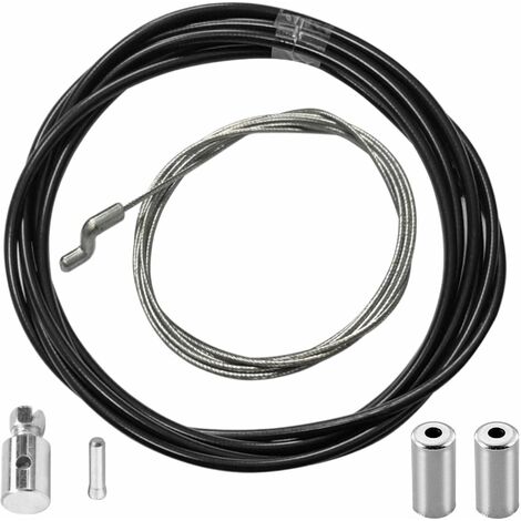 Cyclingcolors – Kit de réparation universel pour motoculteur – Câble 1900mm avec gaine 2m – Serre-câble 6x9mm et embouts inclus – Maintenance tondeuse et débroussailleuse