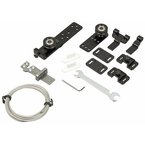 Cyclingcolors – Kit d'ouverture progressive pour porte coulissante 1,35m – Fixation armoire – Synchronisation fluide – Pour espaces restreints