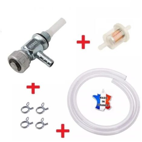 Cyclingcolors – Kit essence moteur bernard – Robinet, durite, collier, filtre tondeuse tracteur – Accessoire moteur thermique pour usage intensif