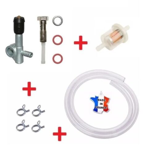 Cyclingcolors – Kit essence universel – Robinet à tirette MBK 88 – Durite, filtre et collier de serrage pour mobylette – Entretien moteur