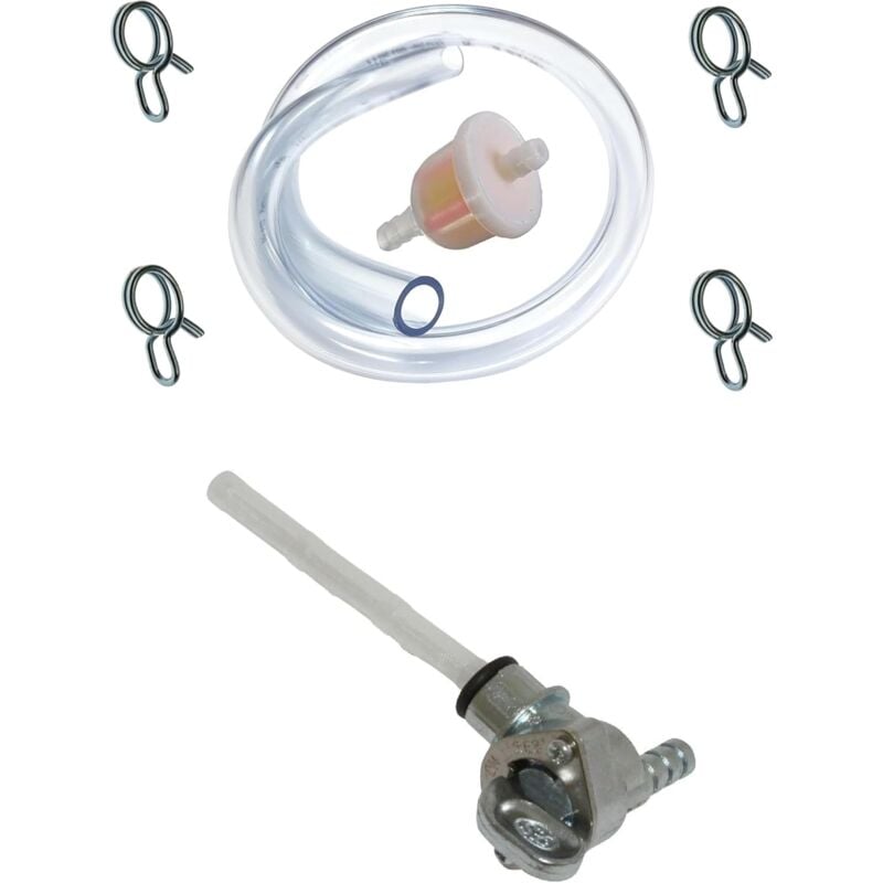 Cyclingcolors - Kit robinet essence + durite + filtre + collier universel motoculture tracteur tondeuse