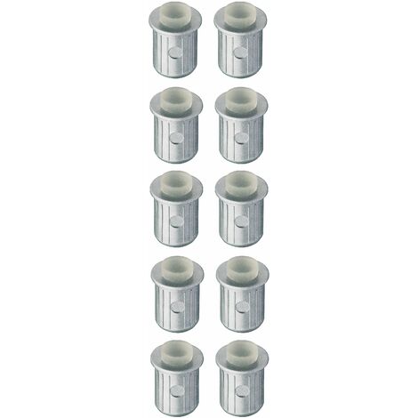 Cyclingcolors – Lot de 10 amortisseurs de butée universels à enfoncer dans trou 8mm – Insert caoutchouc gris argent – Pour meubles, placards, étagères