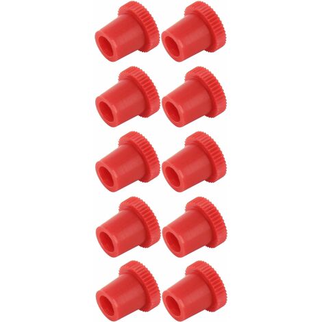 Cyclingcolors – Lot de 10 bouchons de graisseur en plastique rouge – Protection contre la poussière – Étanchéité efficace pour graissage facile