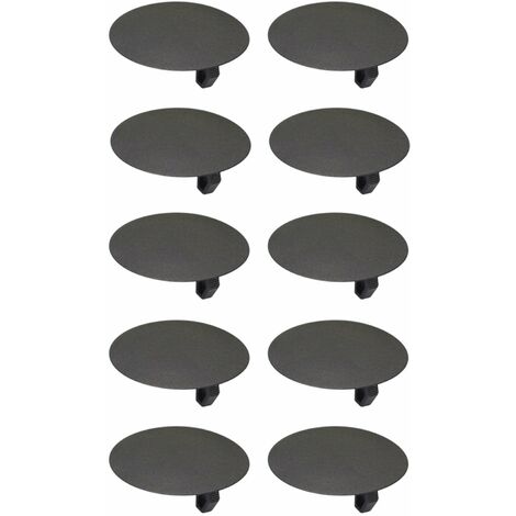 Cyclingcolors – Lot de 10 cache-trous à clipser 16mm noir – Bouchons en plastique pour meubles et cloisons – Installation rapide et sécurisée