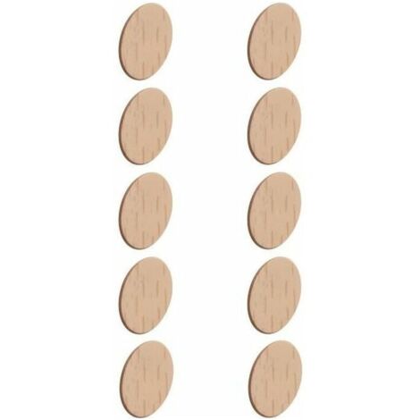 Cyclingcolors – Lot de 10 cache vis autocollants en plastique couleur bois hêtre – Diamètre 16mm – Pour finition soignée des projets de bricolage
