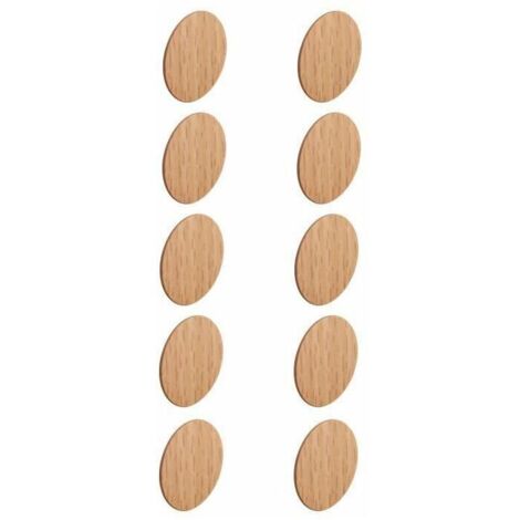Cyclingcolors – Lot de 10 cache vis autocollants en plastique couleur bois hêtre marron – Diamètre 13mm – Pour dissimuler les trous de vis