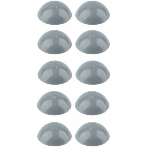 Cyclingcolors – Lot de 10 cache vis lèvre d'étanchéité Ø14mm – Tête cylindrique bombée Zebra Pias – Plastique polyéthylène pour vis à tôle