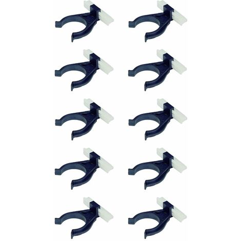 Cyclingcolors – Lot de 10 clips de plinthe en plastique noir Ø 34mm – Fixation rapide pour plinthes en bois et PVC – Base de 55x10mm