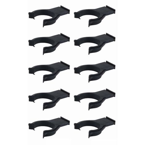 Cyclingcolors – Lot de 10 clips de plinthe en plastique noir Ø 34mm – Fixation rapide pour cuisine et salle de bain – Tenon pour montage facile