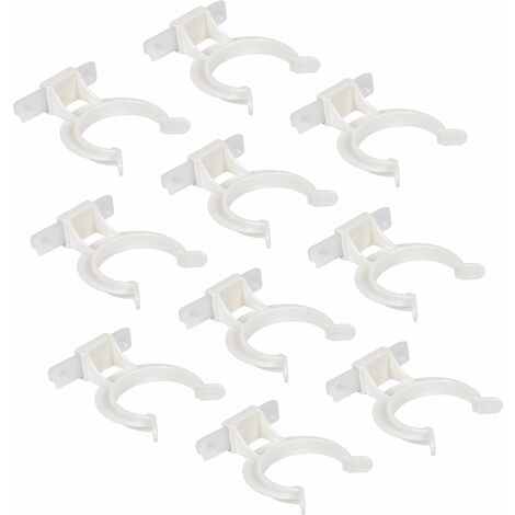 Cyclingcolors – Lot de 10 clips pour plinthe 32mm – Base à visser pour pieds de meuble – Plastique blanc – Pour plinthes aluminium et PVC