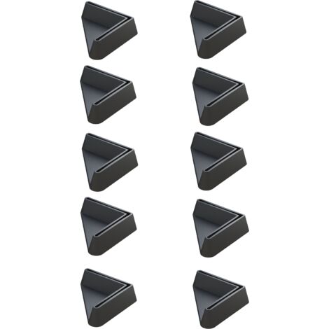 Cyclingcolors – Lot de 10 embouts de pied en plastique noir 25mm – Patins pour meubles – Protection sols et déplacement facile – Bricolage professionnel