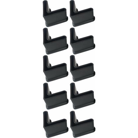 Cyclingcolors – Lot de 10 embouts de pied pour meuble – Patins en plastique PVC souple – Dimensions 25x25mm – Protection des sols contre rayures