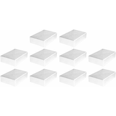 Cyclingcolors – Lot de 10 embouts de tube rectangulaire en PELD – Protection esthétique pour meubles – Dimensions 40 x 60mm – Couleur blanche