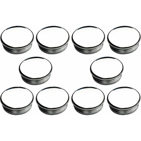 Cyclingcolors – Lot de 10 embouts de tube rond à ailettes – Finition chrome brillant – Ø extérieur 30mm – Épaisseur tube 1,40 - 1,84mm – Protection meubles