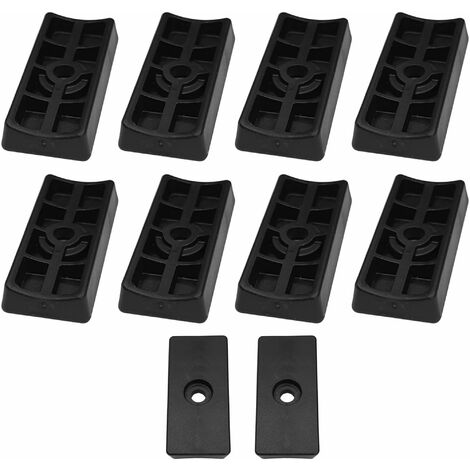 Cyclingcolors – Lot de 10 embouts en plastique noir pour pieds de chaise Cantilever – Protection sols parquets – Diamètre tube 40mm – Longueur 49,5mm