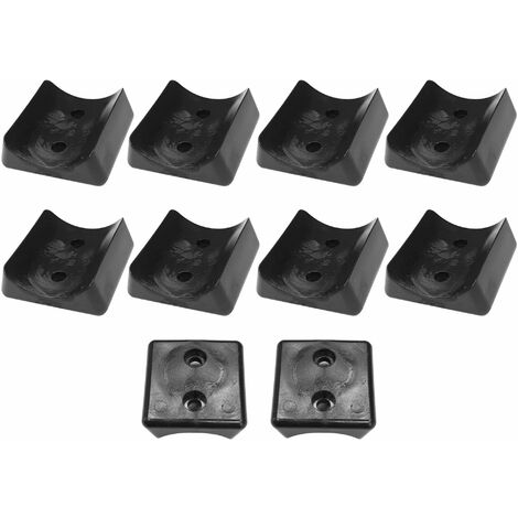 Cyclingcolors – Lot de 10 embouts en plastique noir pour pieds de chaises Cantilever – Protection sol parquet – Ø tube 45mm – Fixation à vis
