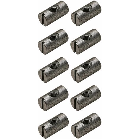 Cyclingcolors – Lot de 10 goujons d'assemblage M6 – Acier – Longueur 20mm – Diamètre 10mm – Fixation solide pour meubles en bois