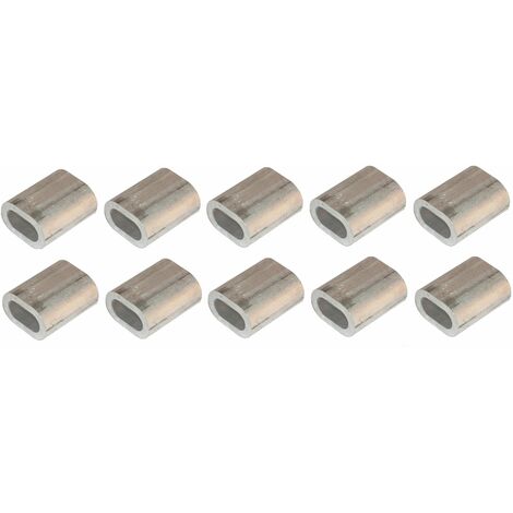 Cyclingcolors – Lot de 10 manchons à sertir 2mm en aluminium – Raccordement câbles acier armé – Longueur 7mm – Largeur intérieure 5mm