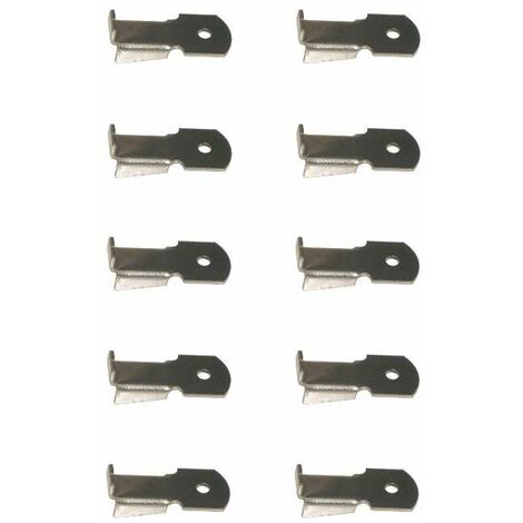 Cyclingcolors – Lot de 10 taquets pour crémaillère – Support de fixation en acier nickelé – Longueur 32mm pour armoire et étagère