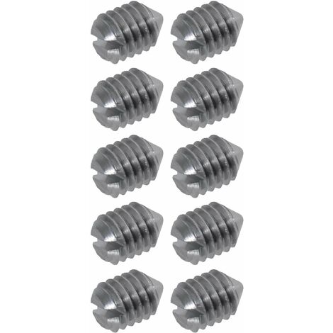 Cyclingcolors – Lot de 10 vis sans tête fendue M6 x 8mm – Acier DIN 553 – Pointe conique pour réglage et fixation métal – Usage professionnel