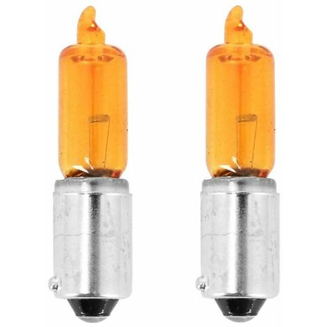 Cyclingcolors – Lot de 2 ampoules clignotantes 12V 21W BAY9S – Couleur orange pour voiture et moto – Visibilité optimale sur la route