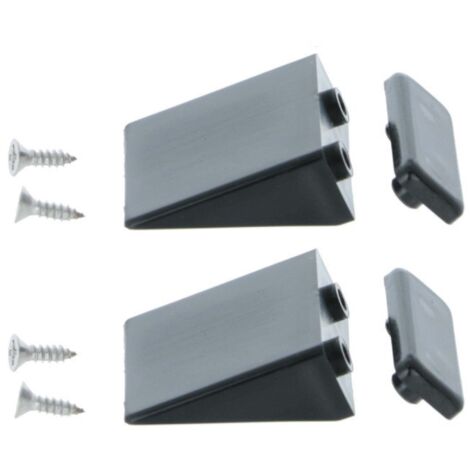 Cyclingcolors – Lot de 2 butées d'arrêt de volet roulant triangulaires 40mm – Contreplaque et vis inclus – Noir pour fixation sur lame finale