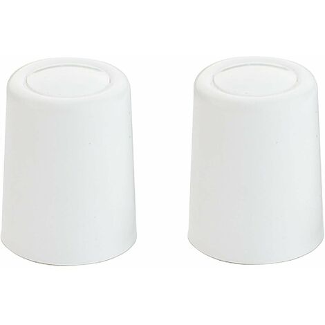 Cyclingcolors – Lot de 2 butées de porte en plastique – Ø27mm x 30mm – Fixation à vis pour meubles et couvercles – Couleur blanche