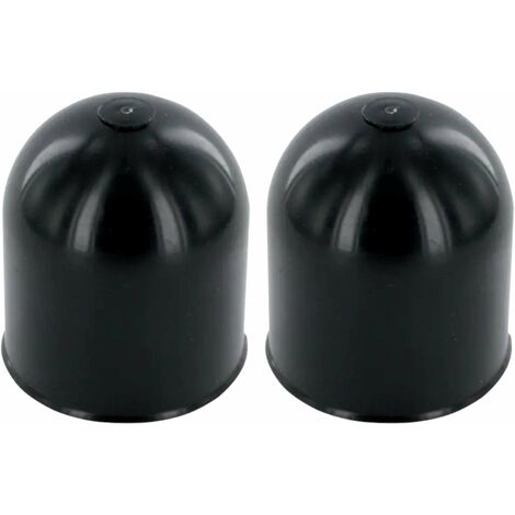 Cyclingcolors – Lot de 2 caches rotule pour boule d'attelage – Plastique noir – Diamètre 50mm – Protection anti-choc pour remorque et voiture
