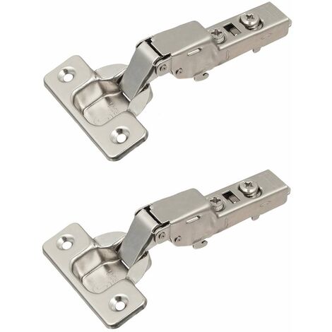 Cyclingcolors – Lot de 2 charnières invisibles à clip pour porte de meuble – Angle d'ouverture 110° – Pose semi-applique – Entraxe 45mm