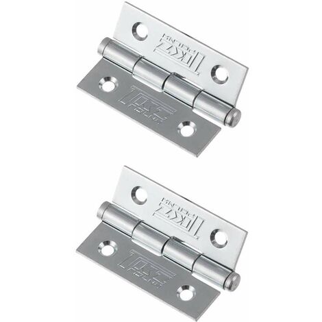 Cyclingcolors – Lot de 2 charnières plates en acier galvanisé – Ouverture 180° – Dimensions 40 x 30mm – À visser pour meubles et placards