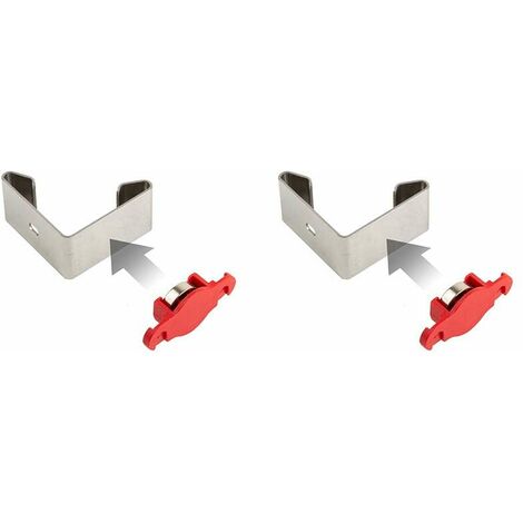Cyclingcolors – Lot de 2 clips de plinthe magnétiques – Clips en métal et aimants – Fixation rapide pour meubles en bois – Installation facile cuisine salle de bain