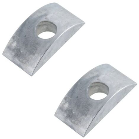 Cyclingcolors – Lot de 2 étriers demi lune 38mm en acier – Vis compatibles Ø 7/8mm – Ferrure vintage pour meubles anciens – Assemblage optimal bois