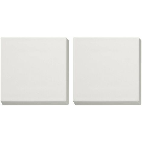 Cyclingcolors – Lot de 2 plaques d'obturation universelles 50 x 50mm – Protection enfants – Compatible 230V – Finition blanche mate