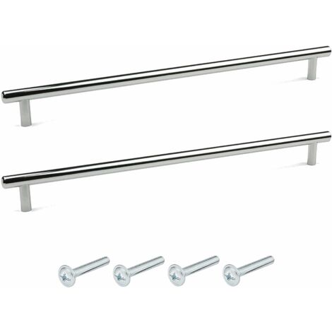 Cyclingcolors – Lot de 2 poignées de meuble chrome poli – Entraxe 96mm – Longueur 136mm – Vis de serrage incluses – Pour armoires et tiroirs de cuisine