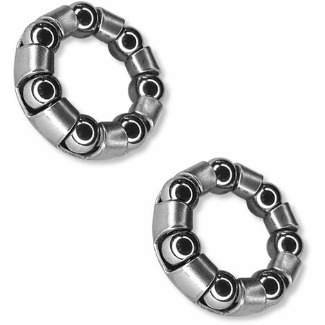 Cyclingcolors – Lot de 2 roulements à billes vélo – Acier – Diamètre intérieur 15mm – Diamètre extérieur 25mm – 7 billes de 6,35mm – Usage universel
