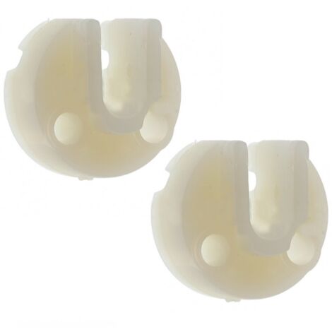 Cyclingcolors – Lot de 2 supports d'arbre de volet roulant 16mm – PVC – Diamètre 29mm – Entraxe 17mm – Épaisseur 17mm – Fixation universelle à visser