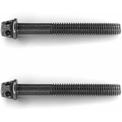 Cyclingcolors – Lot de 2 vis de lit tête romaine 4 trous en acier brut – Diamètre 9mm – Longueur 100mm – Pas 175mm pour assemblage meuble