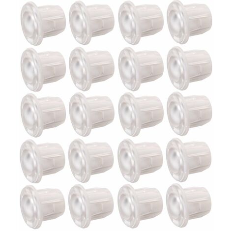Cyclingcolors – Lot de 20 amortisseurs de butée universels 10mm – Bi-matière plastique avec insert silicone – Protection meubles et placards