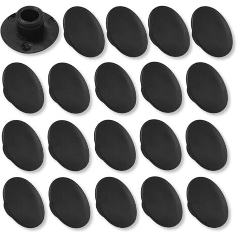 Cyclingcolors – Lot de 20 cache vis M8 noir – 6 pans creux pour clé Allen – Bouchon hexagonal pour finition soignée – Plastique durable